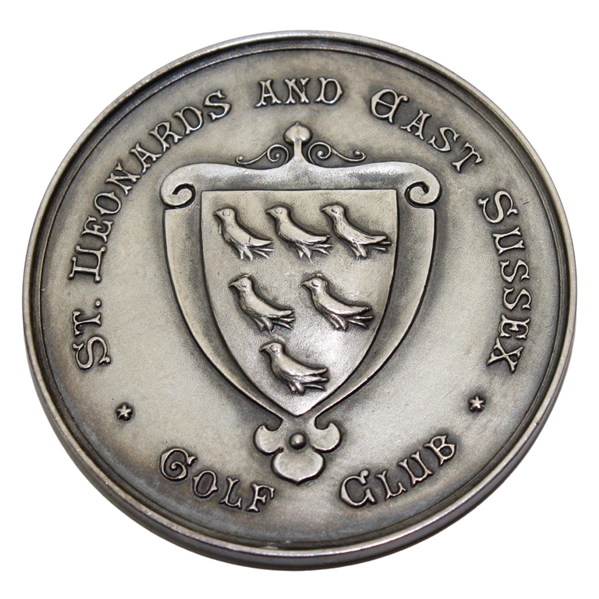 1904 St. Leonards And East Sussex Golf Club Sterling Silver Medal Won by R. M. J.