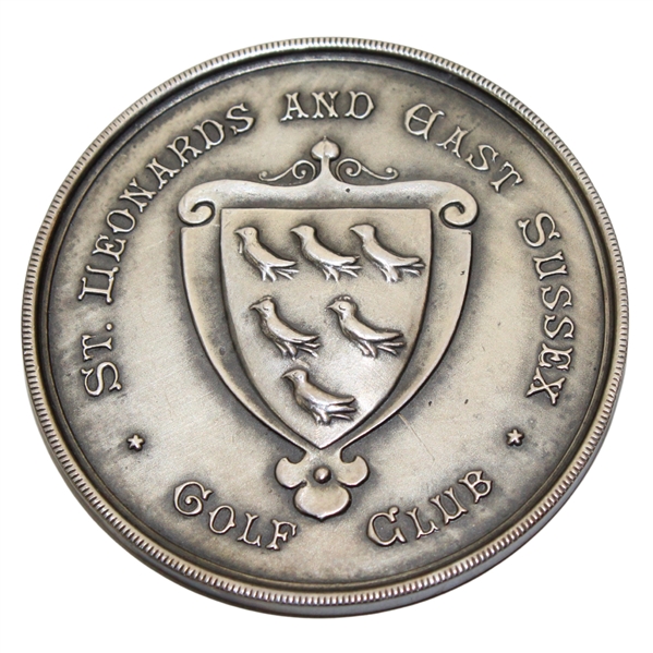 1916 St. Leonards And East Sussex Golf Club CM Sterling Silver Medal Won by Lt. L.V E.J.