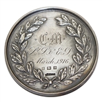 1916 St. Leonards And East Sussex Golf Club CM Sterling Silver Medal Won by Lt. L.V E.J.
