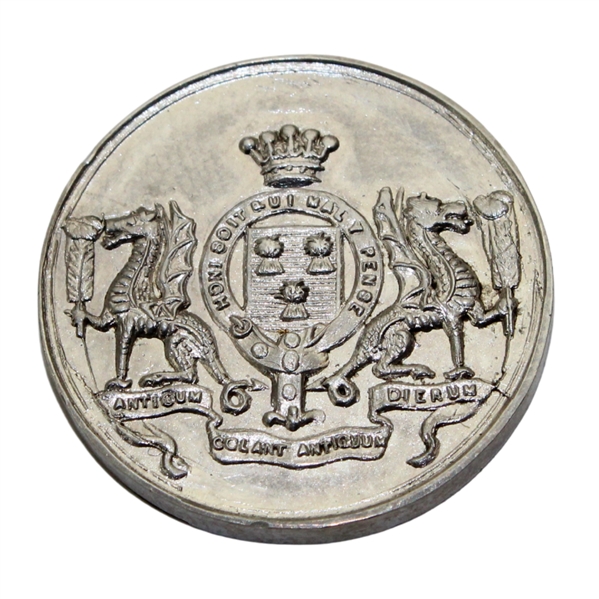 1921 Cheshire Union Of Golf Clubs Runner Up Medal Won by I. Sidebottom