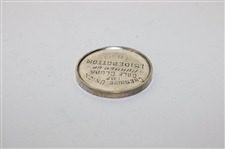 1921 Cheshire Union Of Golf Clubs Runner Up Medal Won by I. Sidebottom