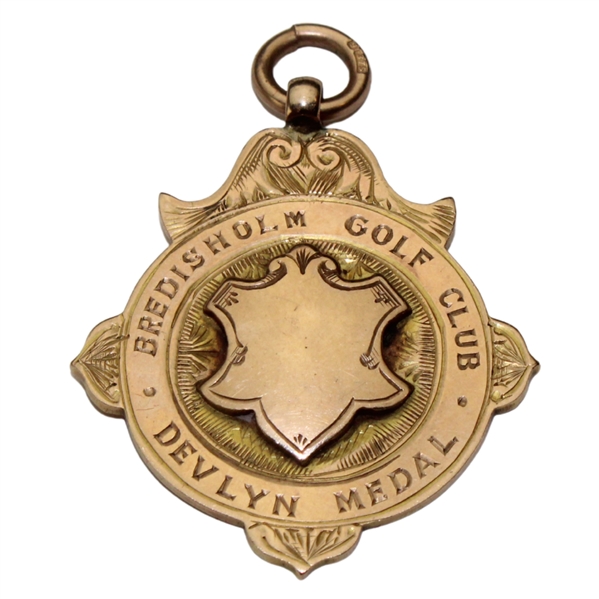 9 ct Gold Medal 1907 Bredisholm Golf Club 
