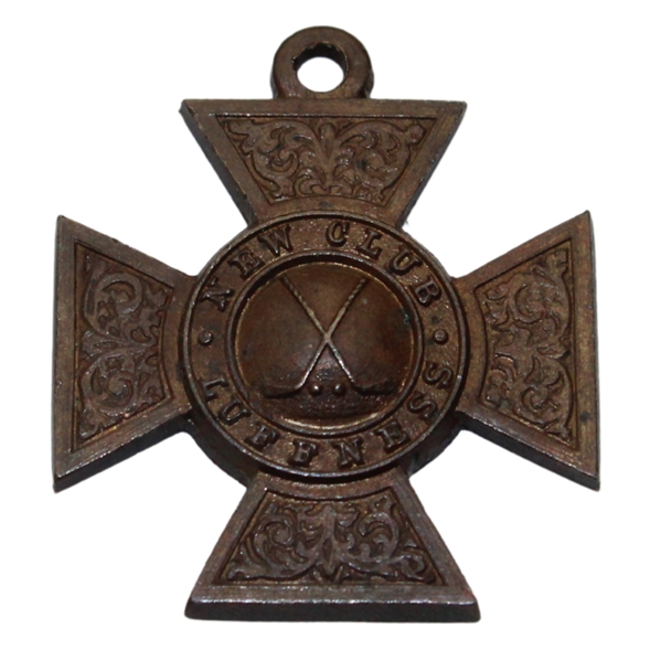 Tom Morris’ New Club Luffness w/Crossed Clubs & Balls Unmarked Medal