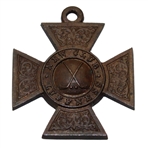 Tom Morris’ New Club Luffness w/Crossed Clubs & Balls Unmarked Medal