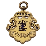 Undated Troon Golf Club Tam Arte Quam Marte Gold Hallmarked Medal