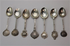 Seven (7) Various Vintage Golf Themed Sterling Silver Spoons