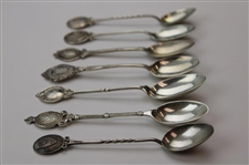 Seven (7) Various Vintage Golf Themed Sterling Silver Spoons