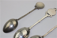 Seven (7) Various Vintage Golf Themed Sterling Silver Spoons