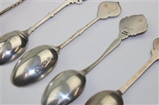 Seven (7) Various Vintage Golf Themed Sterling Silver Spoons