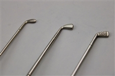 Seven (7) Various Vintage Golf Club Handled Sterling Silver Spoons