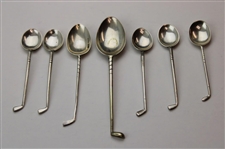 Seven (7) Various Vintage Golf Club Handled Sterling Silver Spoons
