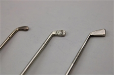 Seven (7) Various Vintage Golf Club Handled Sterling Silver Spoons
