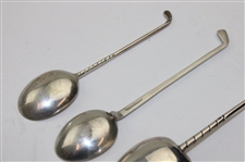 Seven (7) Various Vintage Golf Club Handled Sterling Silver Spoons