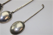 Seven (7) Various Vintage Golf Club Handled Sterling Silver Spoons