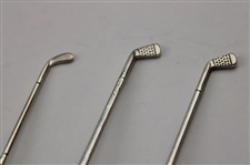 Seven (7) Various Vintage Golf Club Handled Sterling Silver Spoons
