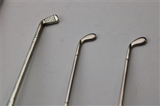 Seven (7) Various Vintage Golf Club Handled Sterling Silver Spoons