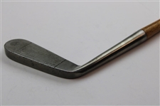 Burke Stainless Steel Blade Putter with Hickory Shaft for B.H. Dyas Co. Los Angeles