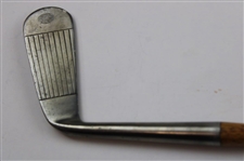 Burke Stainless Steel Blade Putter with Hickory Shaft for B.H. Dyas Co. Los Angeles
