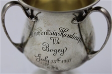 1907 Onwentsia Handicap vs Bogey Sterling Silver Trophy Cup July 13th