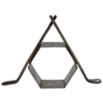 1930 Crossed Golf Clubs Sterling Silver Hexagon Shaped Napkin Holder
