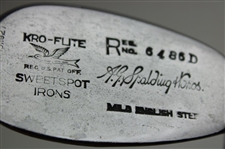 Kro Flite Reg Us Pat Off Reg No 6486 D A. G. Spalding Bros Sweet Spot Irons Mild English Steel 19 Patd Sep 13 1927