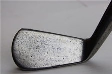 Antique The Gamage London Hand Forged Smooth Face Hickory Shaft Golf Iron