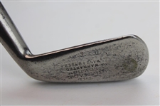 Antique The Gamage London Hand Forged Smooth Face Hickory Shaft Golf Iron
