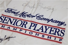 Chi Chi, Billy Casper, Aoki & Gary Koch Signed Senior Players Championship Embroidered Flag JSA ALOA