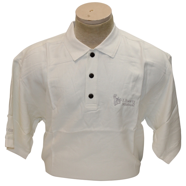 Chi Chi Rodriguezs Personal Eagle Dry Goods Co. Signature Series White Polo w/Sponsor - M