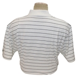 Chi Chi Rodriguez's Personal Ashworth White & Black Stripe Polo - M