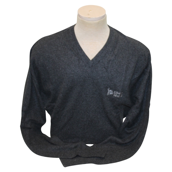 Chi Chi Rodriguezs Personal Peter Scott Gray Cashmere Sweater w/Sponsor - M