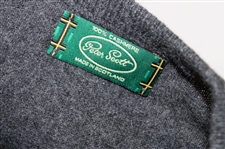 Chi Chi Rodriguez's Personal Peter Scott Gray Cashmere Sweater w/Sponsor - M