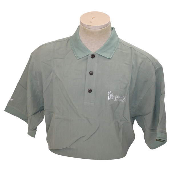 Chi Chi Rodriguezs Personal Eagle Dry Goods Co. Signature Series Light Green Polo w/Sponsor - M