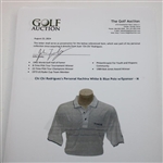 Chi Chi Rodriguez's Personal Kachina White & Blue Polo w/Sponsor - M