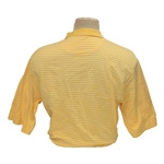 Chi Chi Rodriguez's Personal El Legado Golf Resort Yellow & White Striped Polo w/Sponsor - M