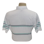 Chi Chi Rodriguez's Personal Antigua White, Green & Blue Polo w/Sponsor - M