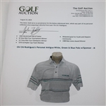 Chi Chi Rodriguez's Personal Antigua White, Green & Blue Polo w/Sponsor - M