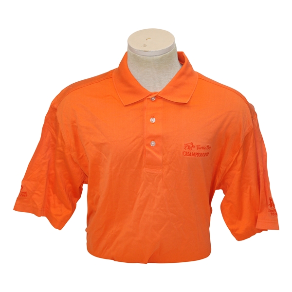 Chi Chi Rodriguezs Personal Turtle Bay Championship Logo Orange Polo - M
