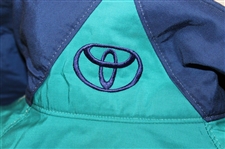 Chi Chi Rodriguez's Personal JMN Apparel Green, White & Blue Jacket w/Sponsor - S