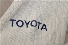 Chi Chi Rodriguez's Personal Bobby Jones Tan 100% Baby Alpaca Cardigan w/Sponsor - M