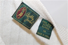Chi Chi Rodriguez's Personal Bobby Jones Tan 100% Baby Alpaca Cardigan w/Sponsor - M