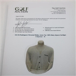 Chi Chi Rodriguez's Personal Bobby Jones Tan 100% Baby Alpaca Cardigan w/Sponsor - M