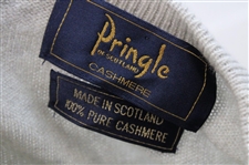 Chi Chi Rodriguez's Personal Pringle Gray Cashmere Sweater w/Sponsor 