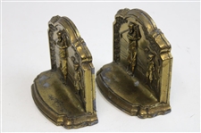 Chi Chi Rodriguez's Personal Post Swing Golfer with Caddy Themed JB Bookends