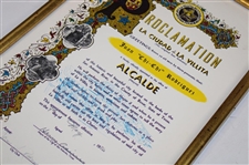 Four (4) Chi Chi Plaques/Awards - Honorary Citizen, Appointment of Mayorship & more