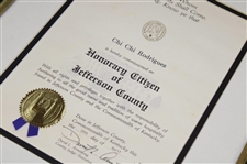 Four (4) Chi Chi Plaques/Awards - Honorary Citizen, Appointment of Mayorship & more