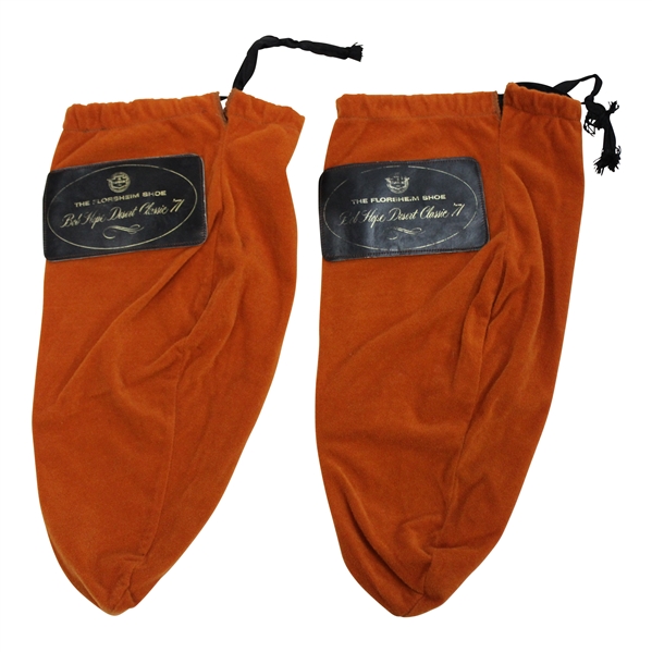 Chi Chi Rodriguezs 1971 Bob Hope Desert Classic The Florsheim Orange Shoe Bags