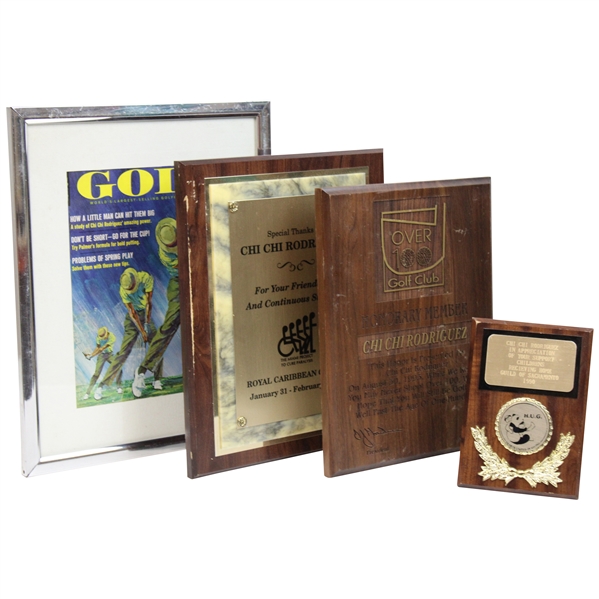 Four (4) Chi Chi Plaques/Awards - Royal Caribbean Classic, 100 Club & more