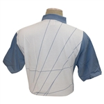 Chi Chi Rodriguez's Personal Antigua Blue & White Polo w/Sponsor - M