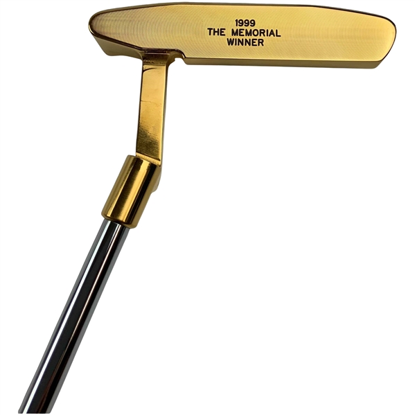 Tiger Woods 1999 The Memorial Winner Scotty Cameron Titleist Victory Gold-Plated Newport II Putter